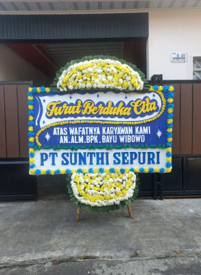 Papan Bunga Duka di Tanjung Karang Permai